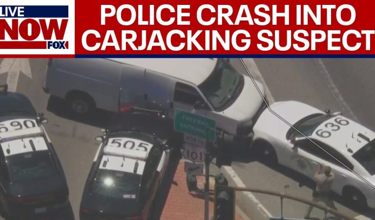 Crazy police chase: Suspect carjacks 3 vehicles during high-speed pursuit in LA | LiveNOW from FOX