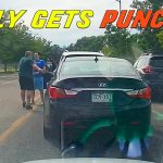 Road incident: altercation captured on dashcam.