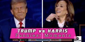 Debate funniest moments with Trump and Harris.