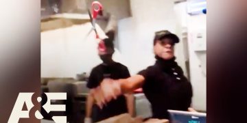 Restaurant employees during a busy shift.