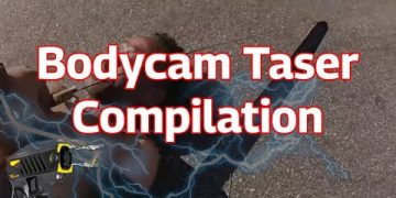 Bodycam taser footage compilation with graphics