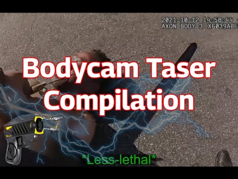 Bodycam taser footage compilation with graphics