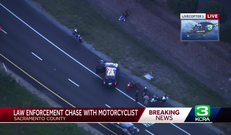 LiveCopter 3 captures high-speed motorcycle chase in Sacramento County