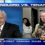 TV news segment on landlord versus tenants issue.