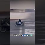 Motorcyclist speeding on urban road