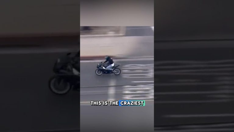 Motorcyclist speeding on urban road