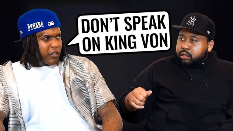 Two men discussing King Von's legacy.