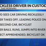 Police chase reckless driver, bicyclist safe, suspect caught