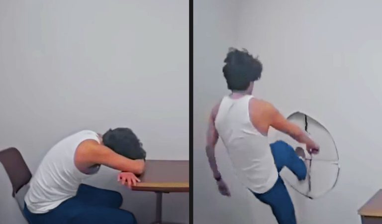 Suspect Escapes Interrogation Room