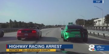 Cars racing, highway arrest in Seffner, Florida