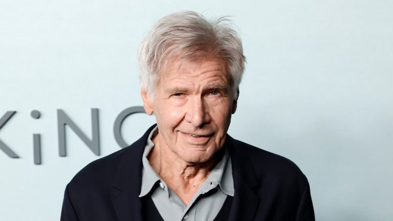 Smiling elderly man with gray hair in suit