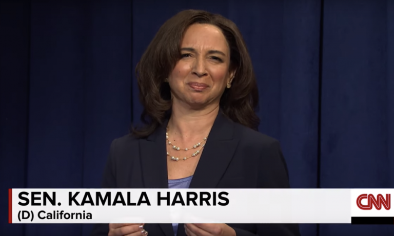 Comedian impersonating Kamala Harris on CNN skit