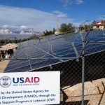 USAID-funded solar panels in Lebanon.