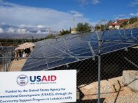 USAID-funded solar panels in Lebanon.