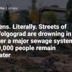 Volgograd sewage burst leaves streets flooded, water shortage.