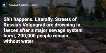 Volgograd sewage burst leaves streets flooded, water shortage.