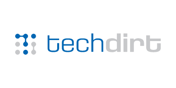 Techdirt logo with connectivity design