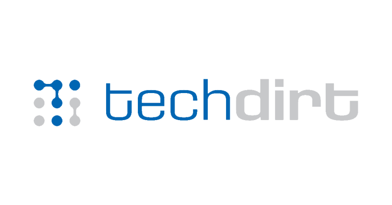 Techdirt logo with connectivity design