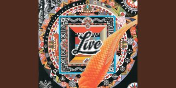 Colorful album cover with abstract patterns and fish.