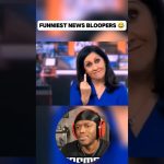 News blooper with hosts reacting humorously.