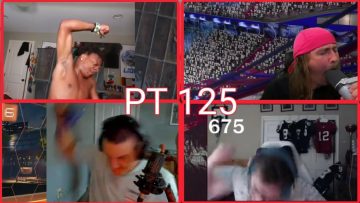 Four gamers streaming online, reacting with enthusiasm.