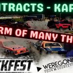 Wreckfest cars crashing with text overlays