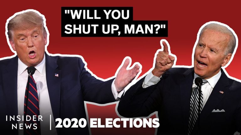 Presidential debate with animated discussion, 2020 elections.