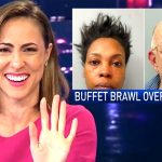 News anchor discusses buffet fight over crab legs.