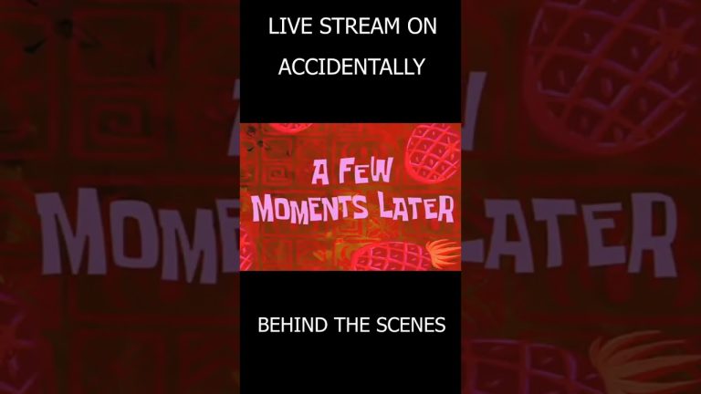 Live stream accidentally behind the scenes image.