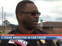 Officer details teens arrested in car chase